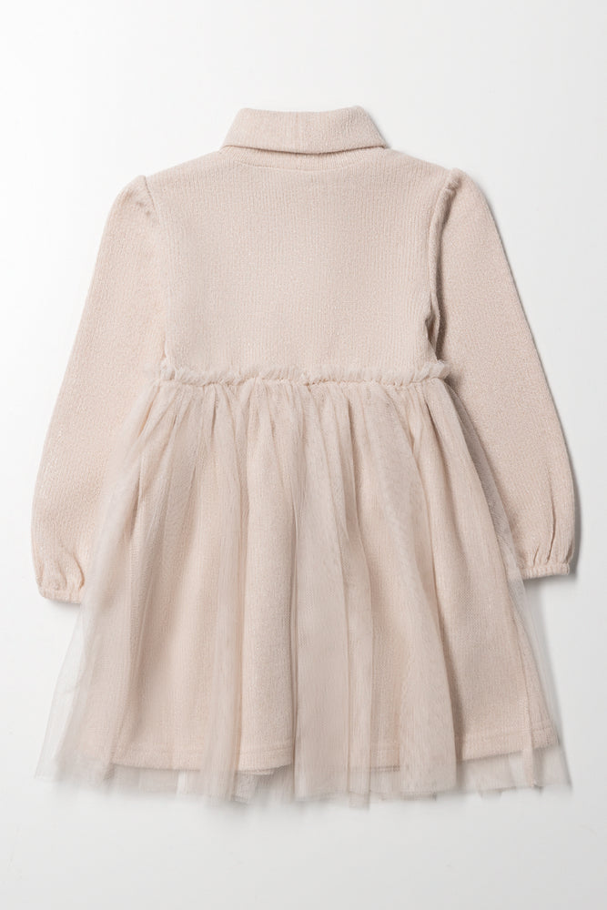 Turtleneck Dress Natural (2)