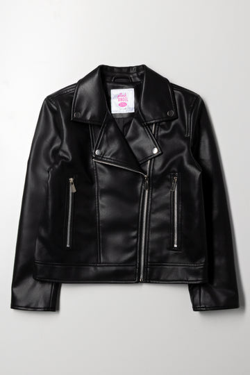 PU Biker Jacket Black