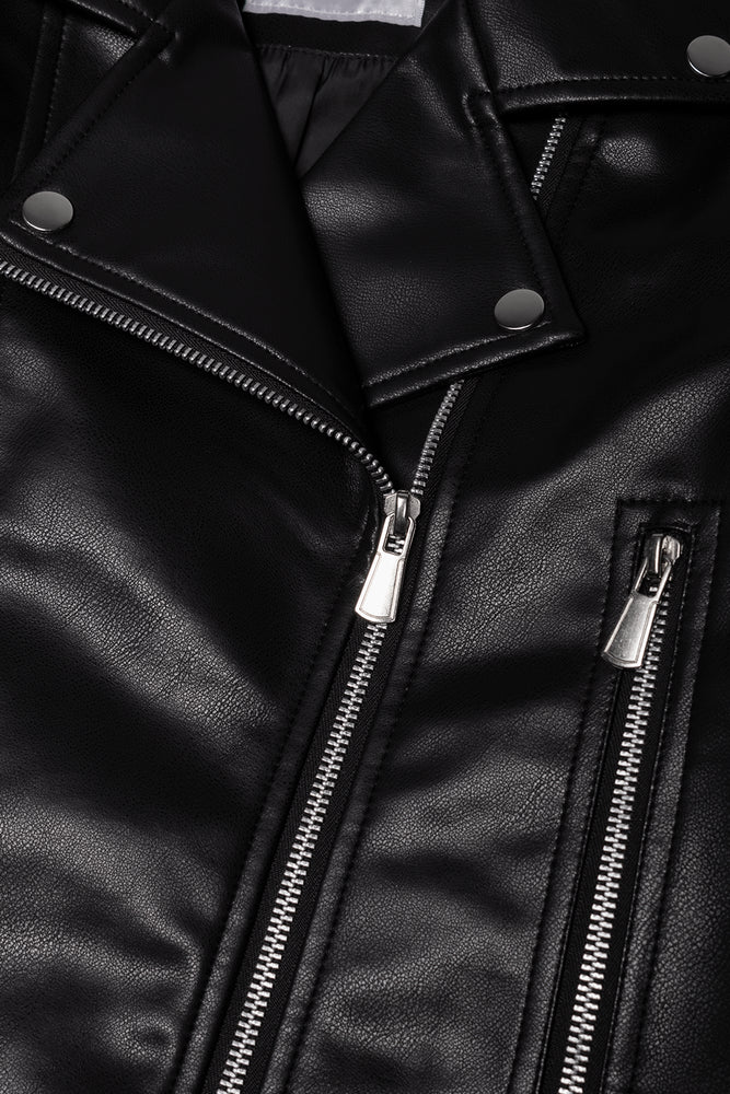 PU Biker Jacket Black