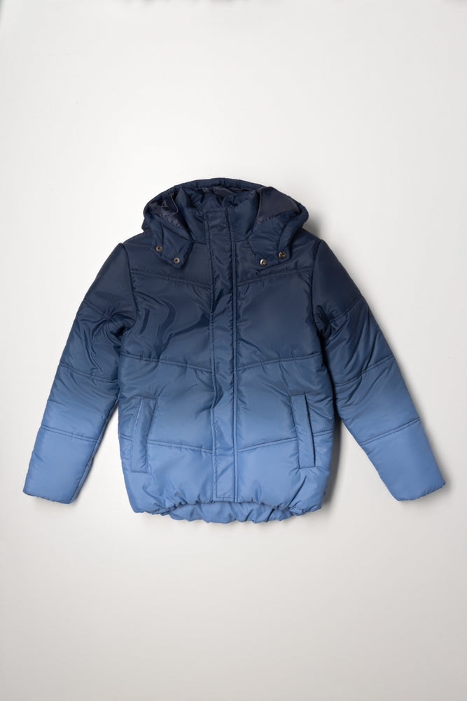 Ombre Puffer Jacket Navy