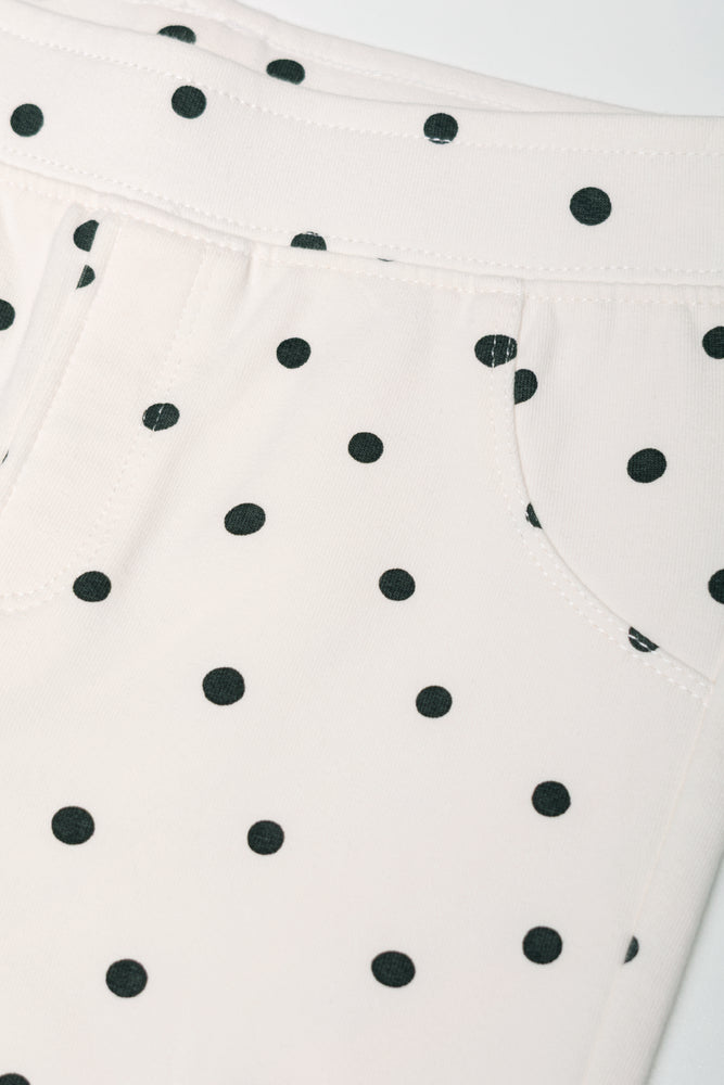 Spot Long Leggings Cream