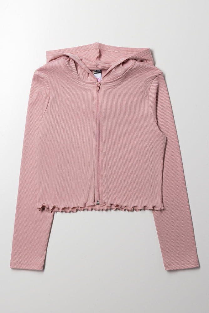 Lettuce Zip Through Hoodie Pink