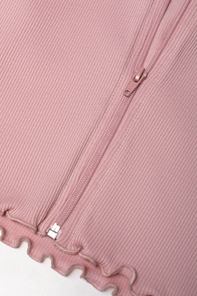 Lettuce Zip Through Hoodie Pink