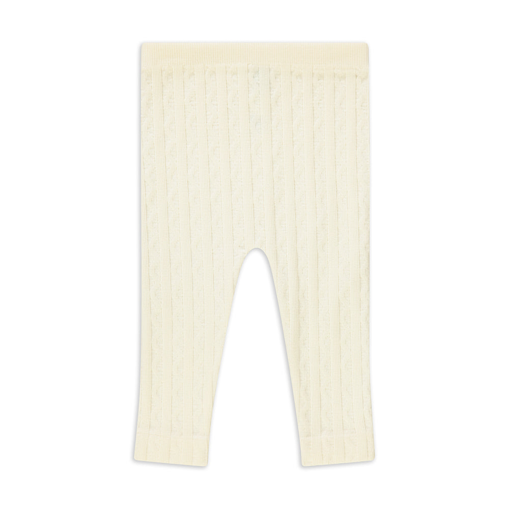 2 Pack Cable Knit Leggings Cream And Orange (1)