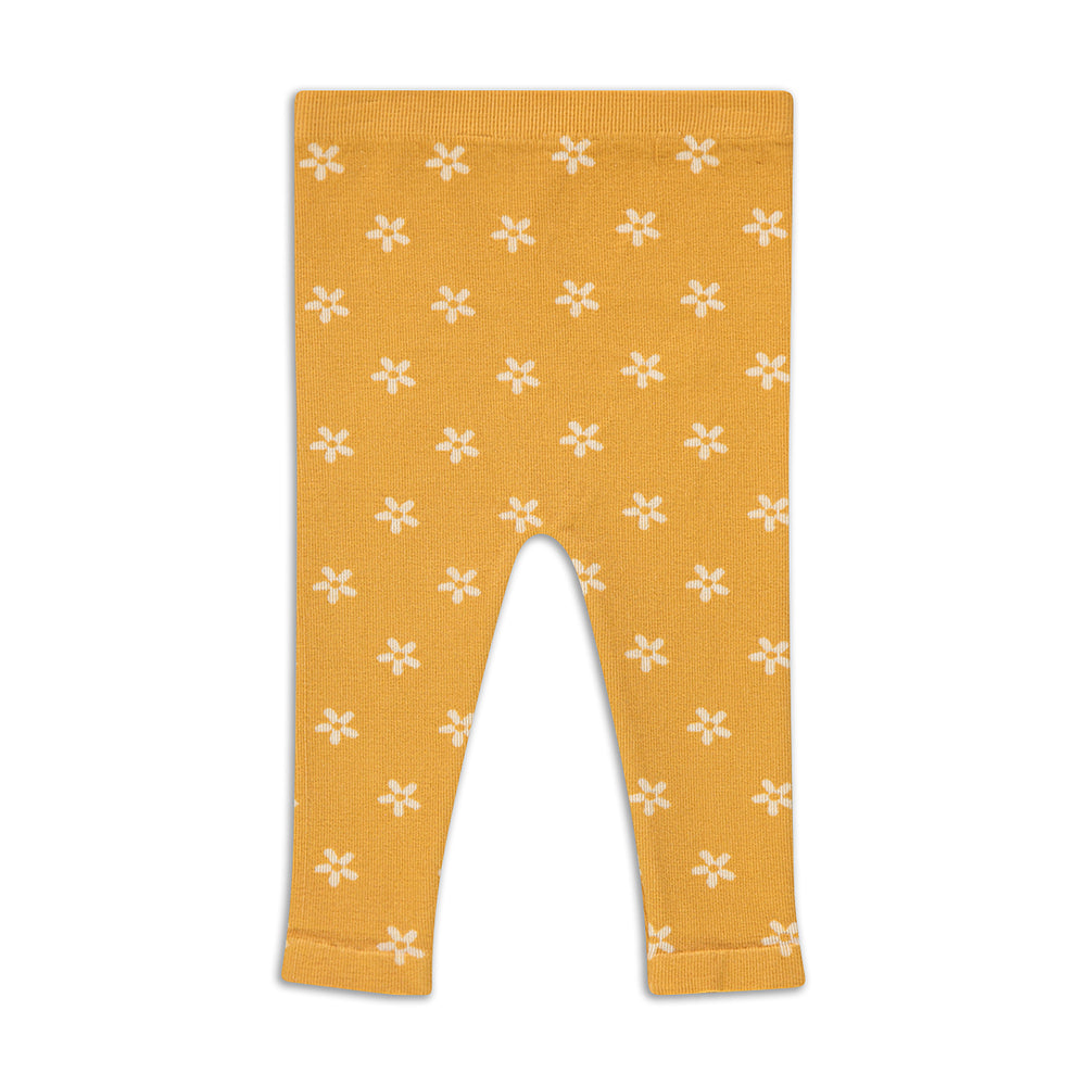 2 Pack Cable Knit Leggings Cream And Orange (2)