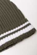 Striped Rib Beanie Green (1)
