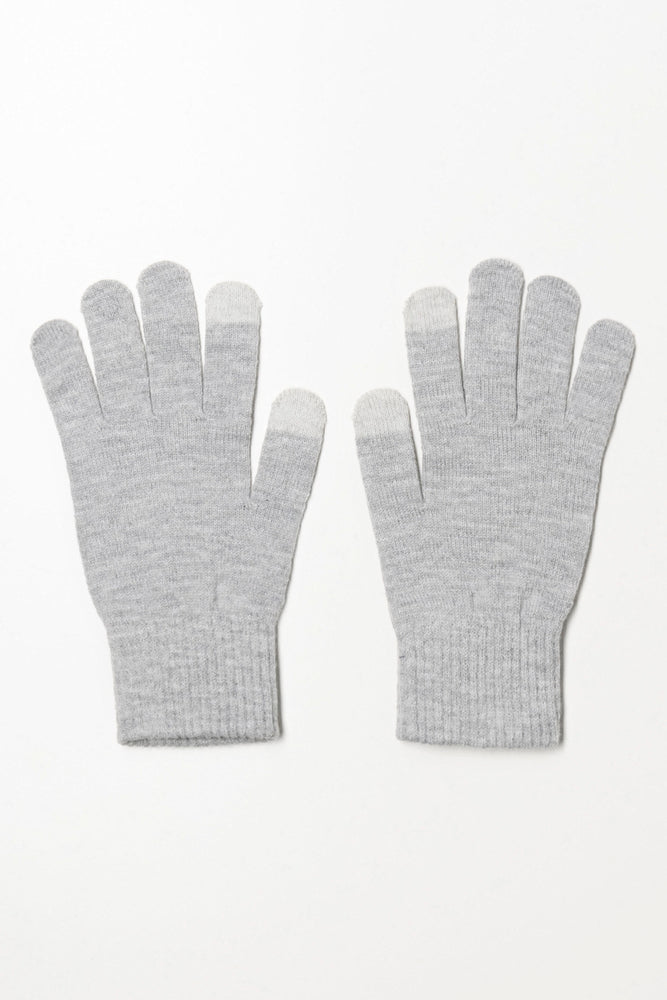 Touch Screen Gloves Grey