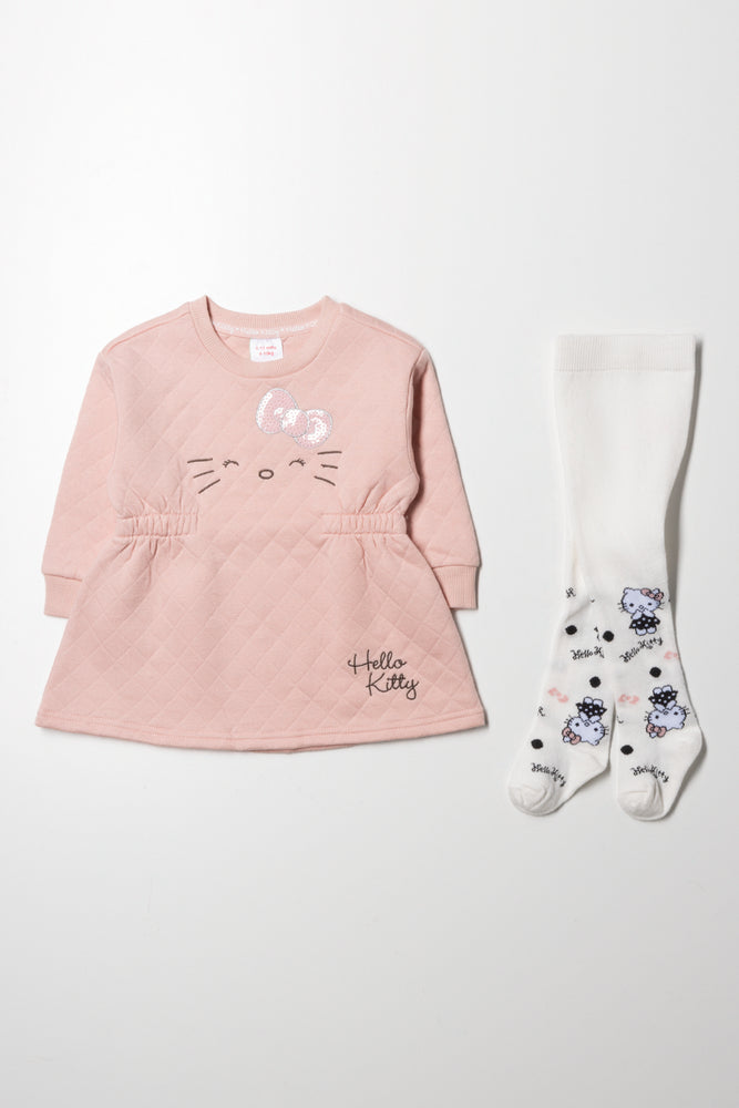 Hello Kitty Dress And Tights Set Pink