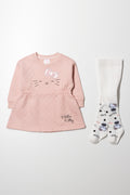 Hello Kitty Dress And Tights Set Pink