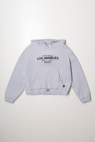 Embroidered Hoodie Grey