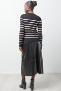 Long Sleeve Crew Neck Stripe Jersey Black (2)