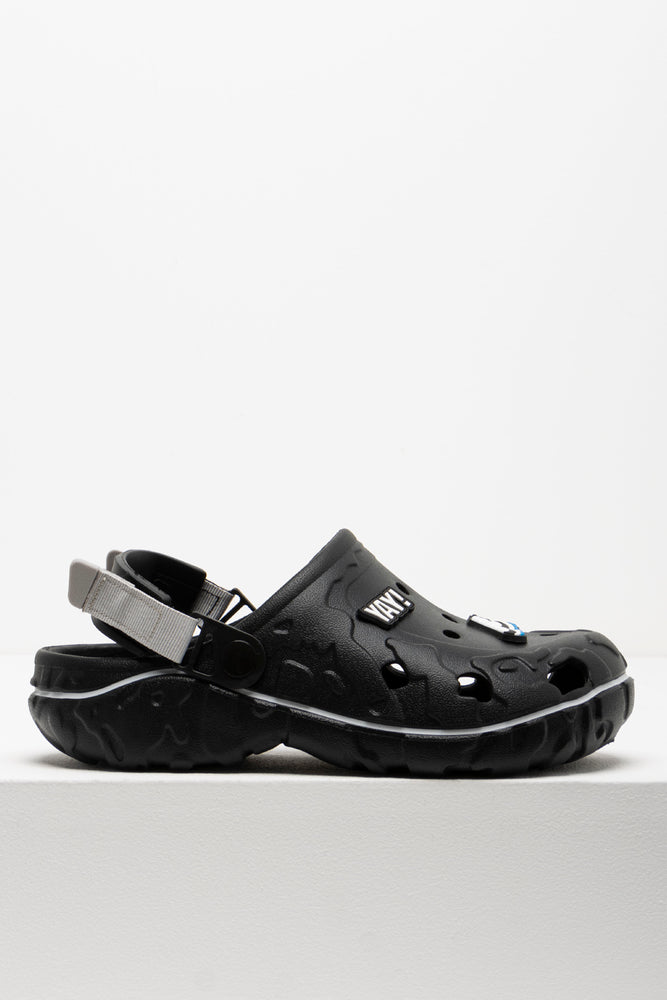 Clogs With Charms Black