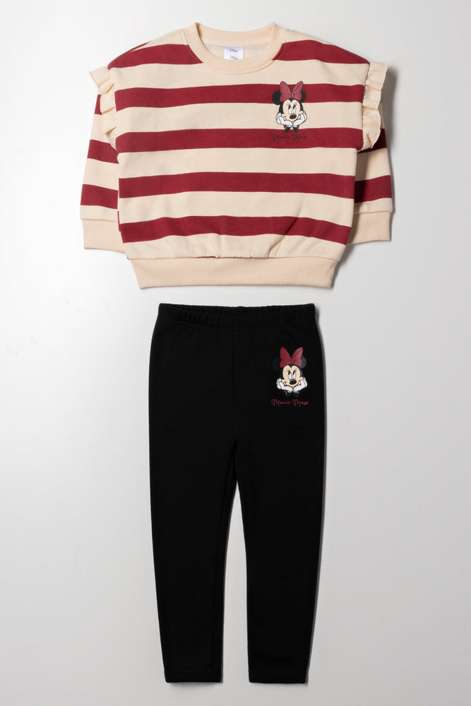 Minnie Mouse Tracktop And Leggings Set Red