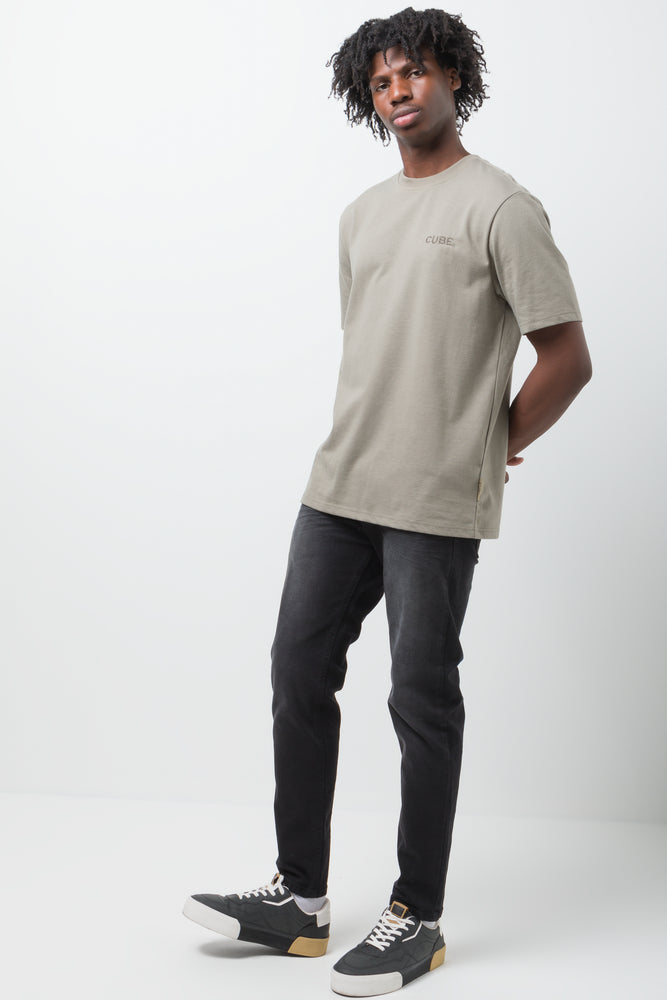 Printed Basic T-Shirt Green