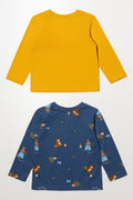 2 Pack Bear Long Sleeve T-Shirts Yellow And Blue (3)