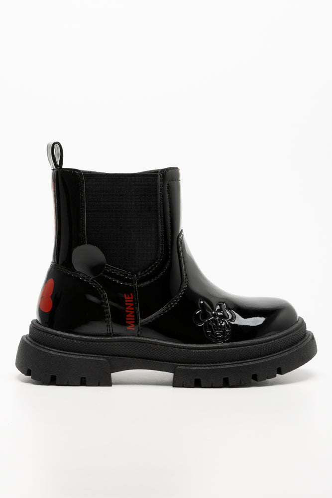 Minnie Mouse Chelsea Boots Black