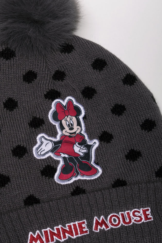 Minnie Mouse Beanie Dark Grey