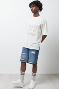 Ripped Denim Shorts Blue (2)