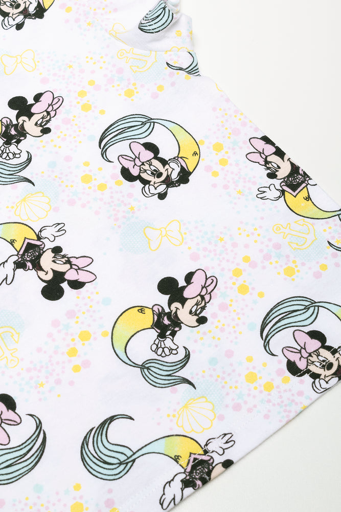 Minnie Mouse 2 Pack Short Sleeve T-Shirt White And Pink (2)
