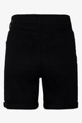 High Rise Denim Shorts Black (1)