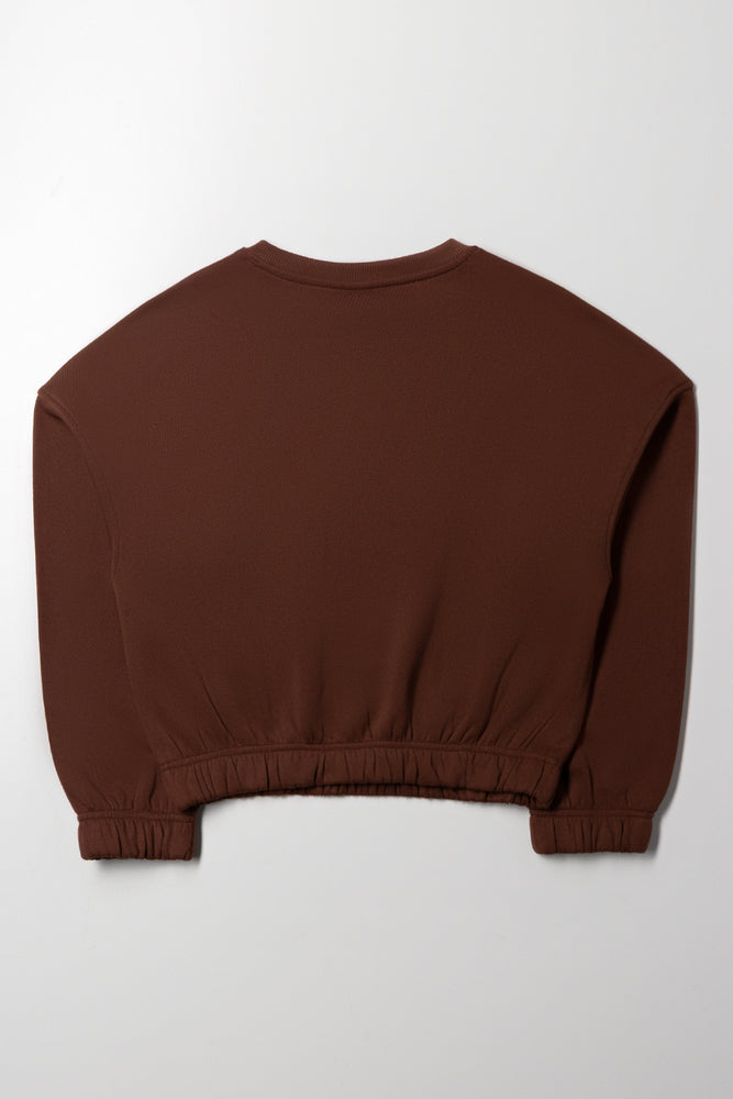 Crew Neck Tracktop Brown (2)