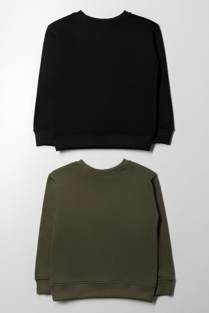 Jurassic World 2 Pack Crew Neck Tracktops Black And Green (3)
