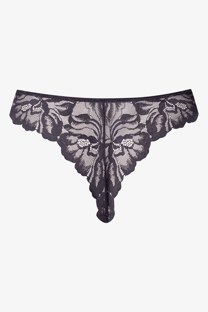 3 Pack Lace Thong Black, Pink And Natural (4)