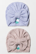 2 Pack Turbans Natural And Lavender