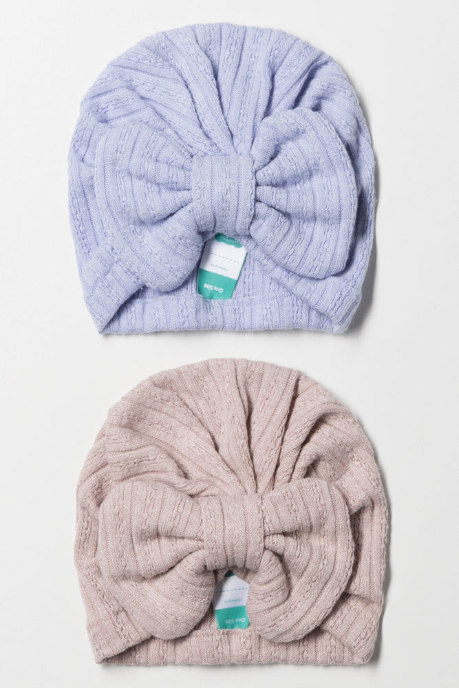 2 Pack Turbans Natural And Lavender