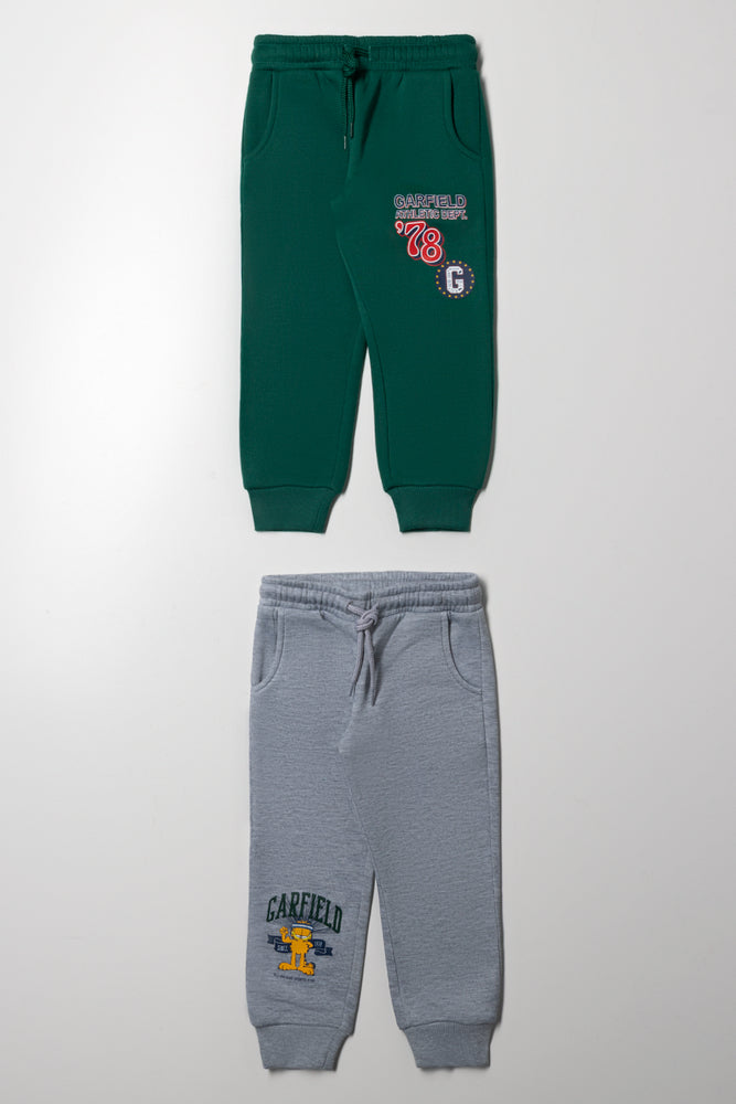 2 Pack Garfield Trackpants Green And Grey