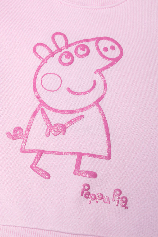 Peppa Pig Tracktop And Fleece Leggings Set Pink