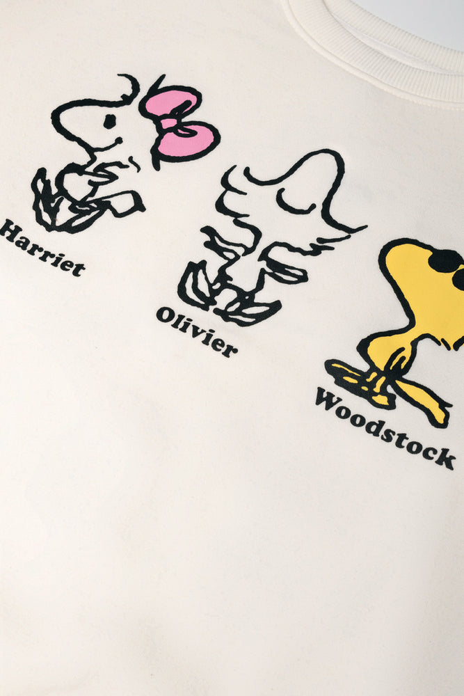 Peanuts Crew Neck Tracktop Cream