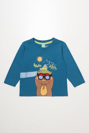Bear Long Sleeve T-Shirt Teal