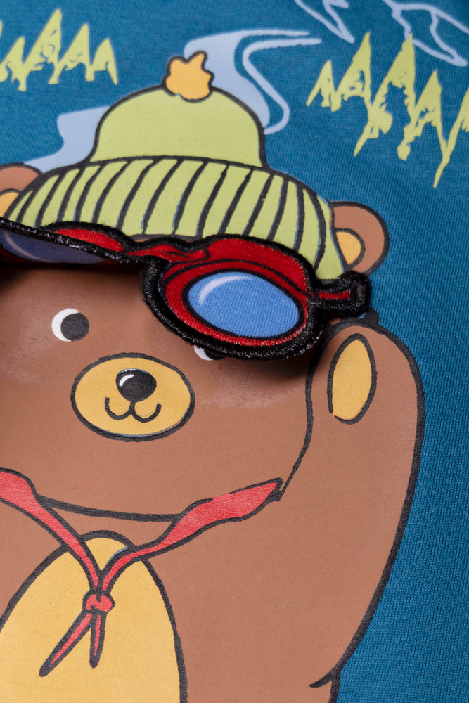 Bear Long Sleeve T-Shirt Teal