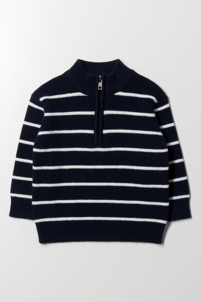 Quarter Zip Jersey Black