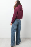 Crop Hoodie Burgundy (2)
