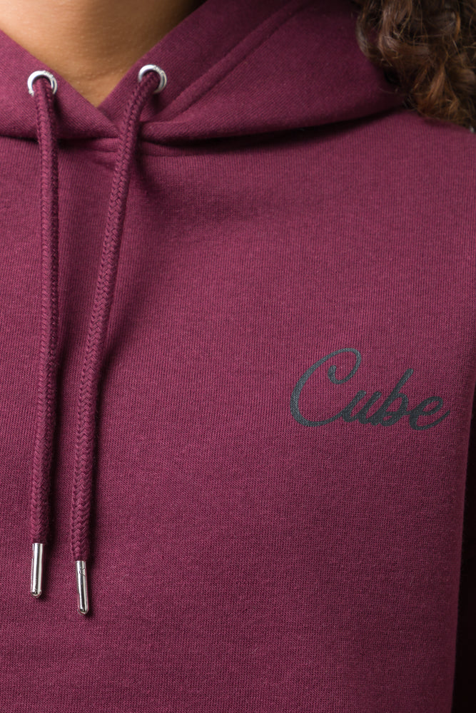 Crop Hoodie Burgundy (3)
