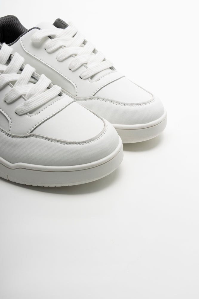 Lace Up Trainers White (2)