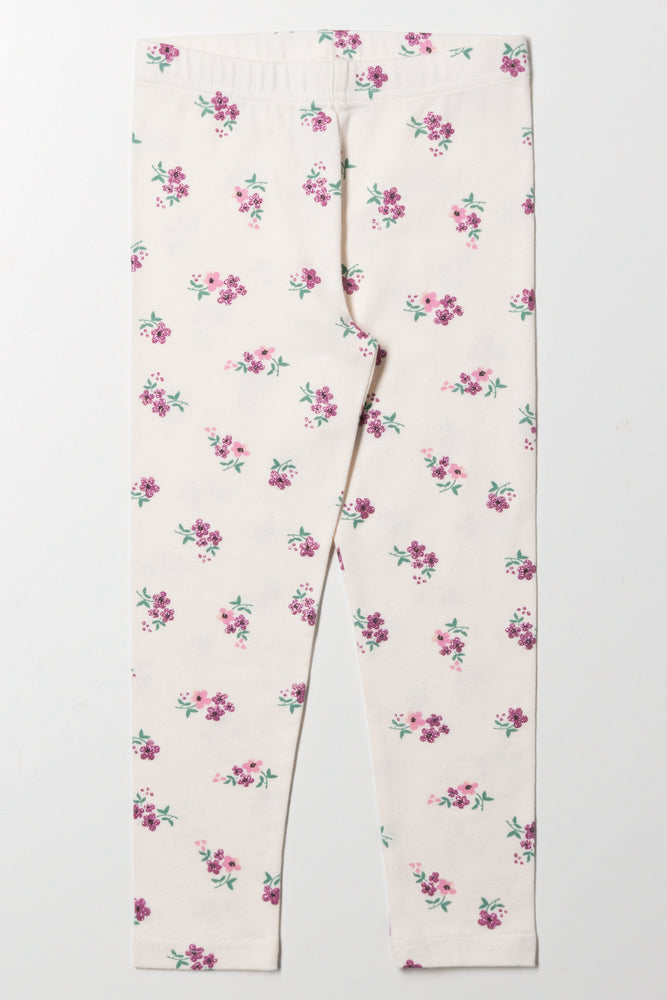 Floral Leggings Cream