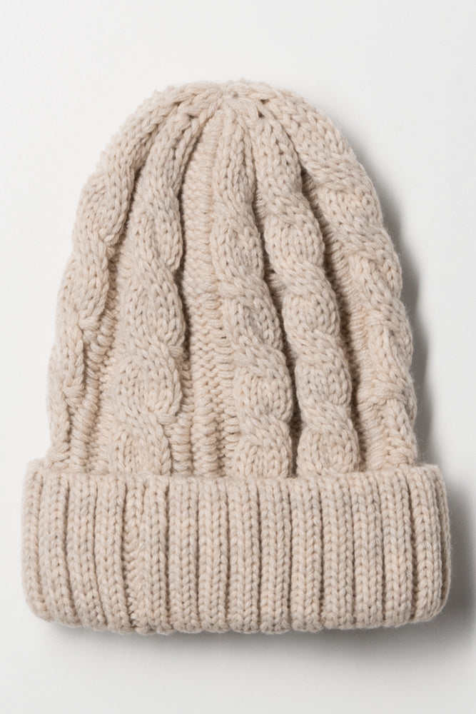 Chunky Knit Beanie Natural