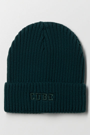 Embroidered Beanie Green
