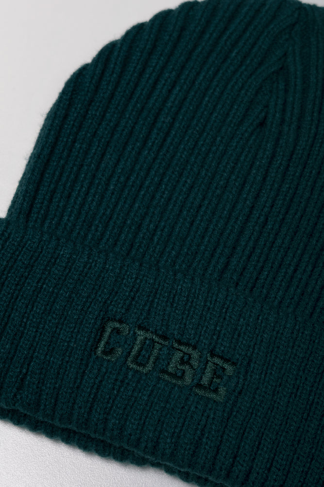 Embroidered Beanie Green (1)