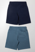 2 Pack Knit Shorts Blue (2)