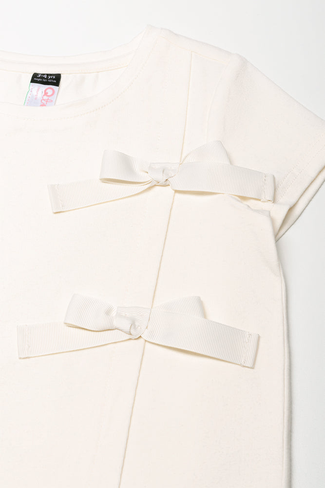Bow Knit Top Cream