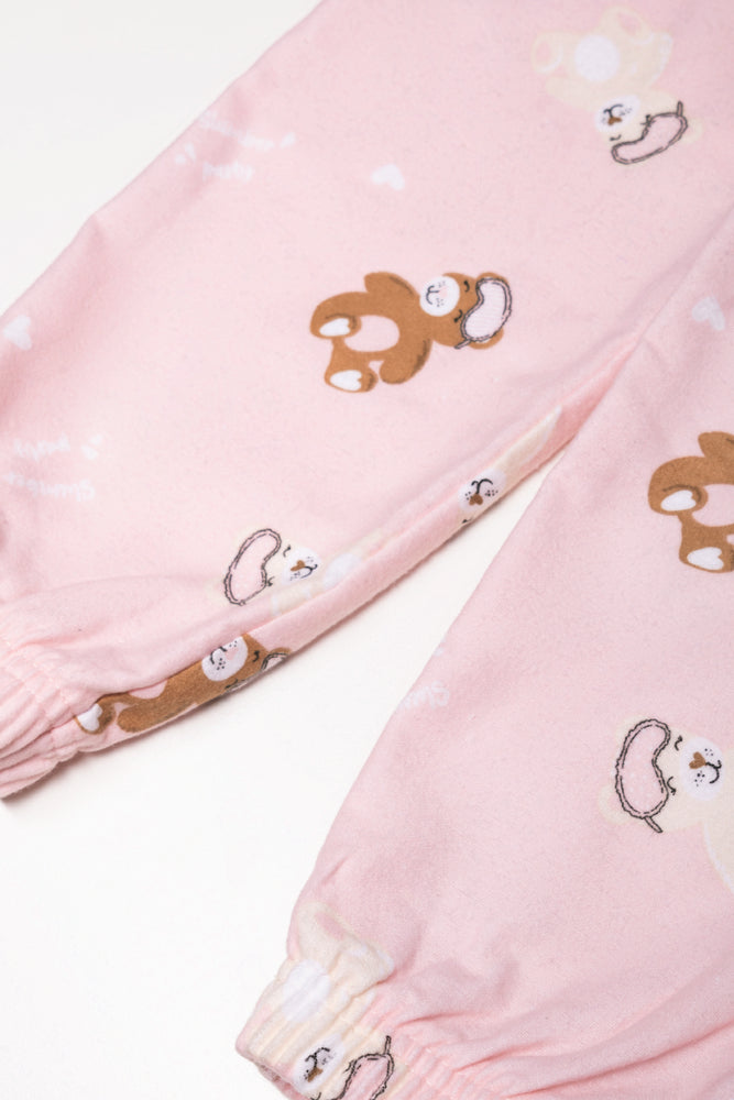 Slumber Party Bears Pyjamas Pink And Black (2)
