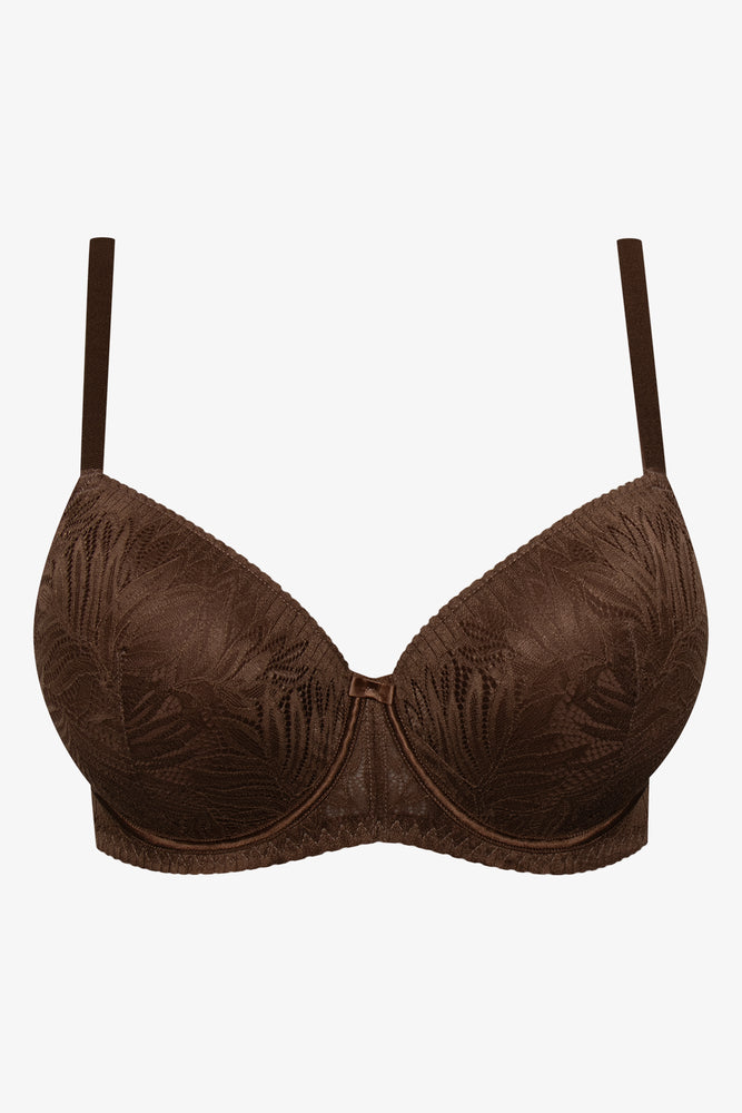 Plus Size 2 Pack Lace Balconette Bras Brown And Natural