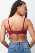 2 Pack Smooth Padded Wirefree Bras Red And Natural (3)