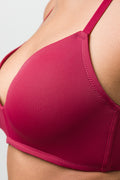 2 Pack Smooth Padded Wirefree Bras Red And Natural (4)