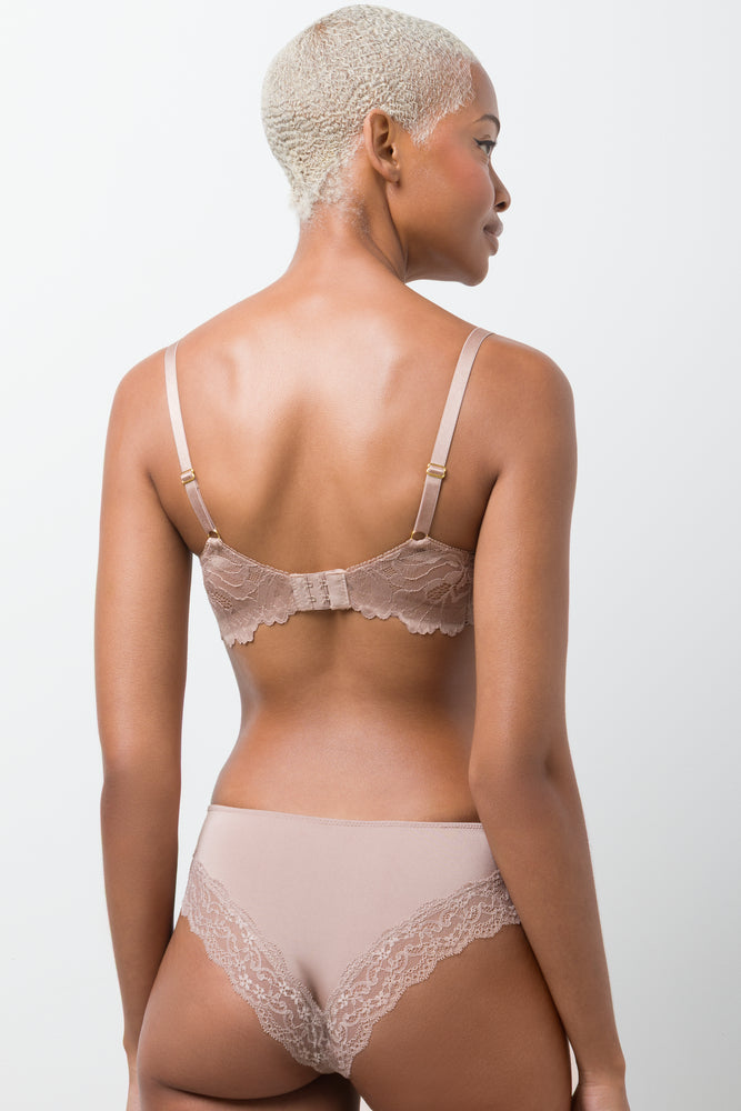 2 Pack Lace Non Padded Underwire Bras Black And Natural (3)