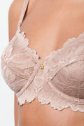 2 Pack Lace Non Padded Underwire Bras Black And Natural (4)
